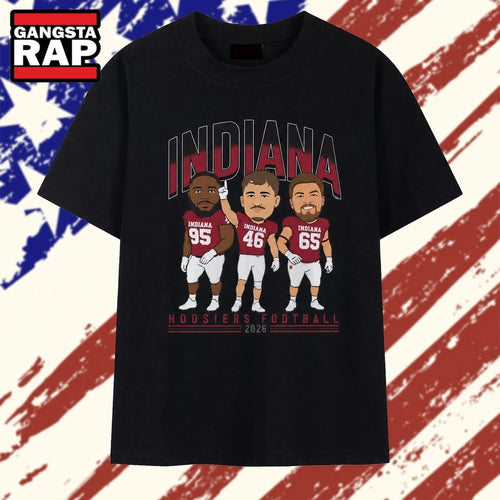 Indiana Hoosiers Football 2026 Caricature Players T Shirt