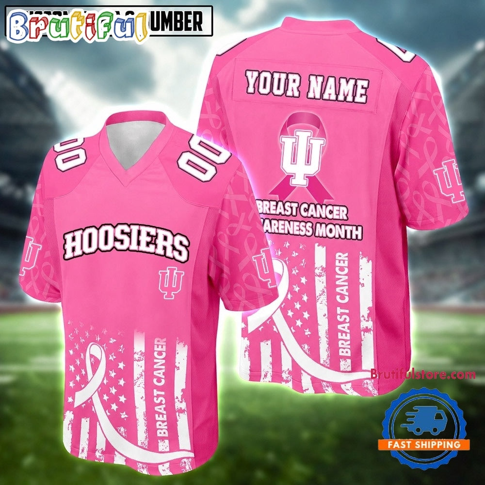 Indiana Hoosiers NCAA Breast Cancer Awareness Month 2026 Football Jersey