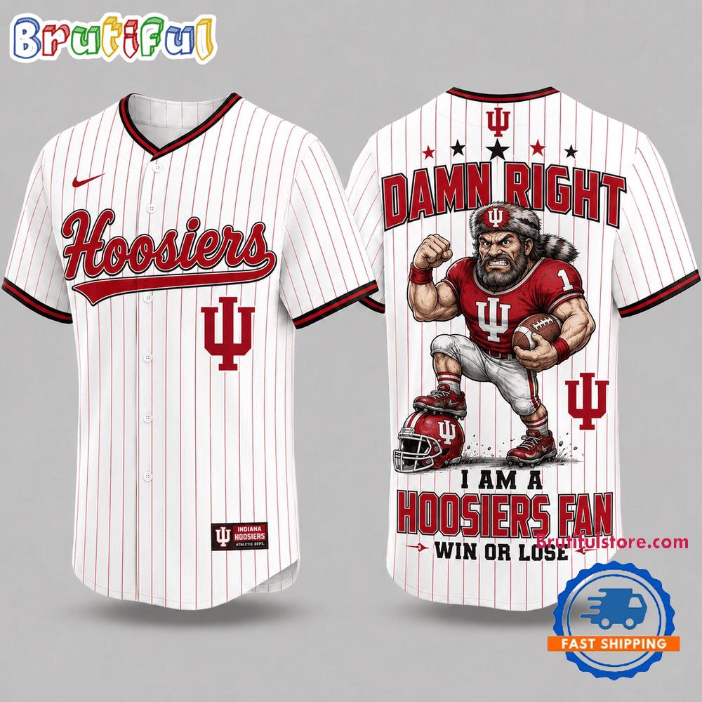 Indiana Hoosiers NCAA Mascot Forever Loyal Fan Baseball Jersey Shirt