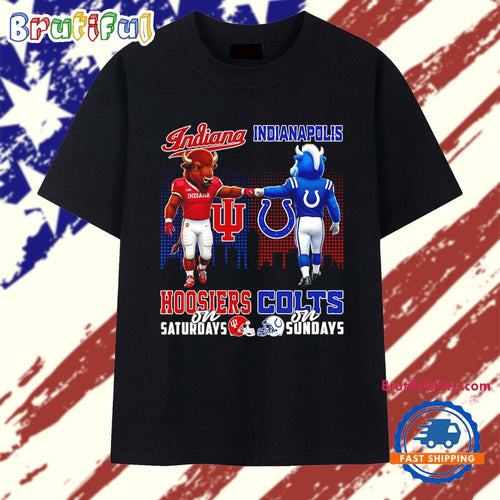 Indiana Hoosiers on Saturday and Indianapolis Colts on Sundays mascot T Shirt