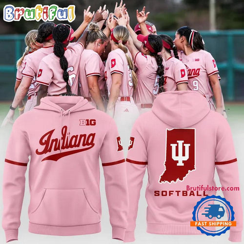 Indiana Hoosiers Softball Pink Uniform 2026 Limited Edition Hoodie T-Shirt
