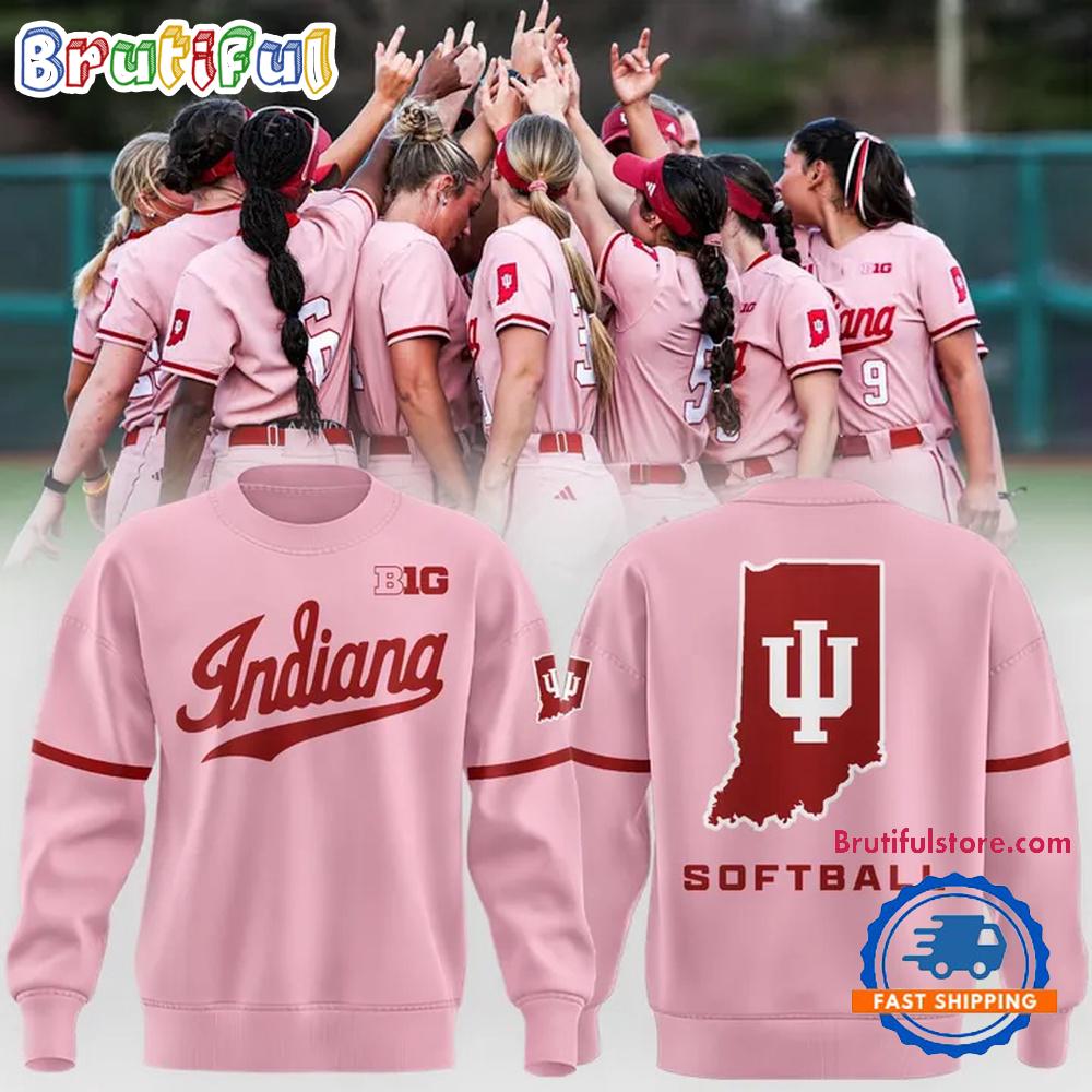 Indiana Hoosiers Softball Pink Uniform 2026 Limited Edition Hoodie T-Shirt