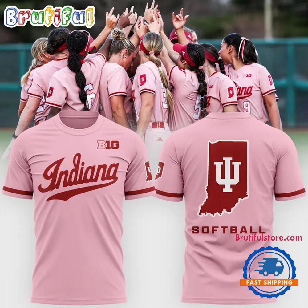 Indiana Hoosiers Softball Pink Uniform 2026 Limited Edition Hoodie T-Shirt