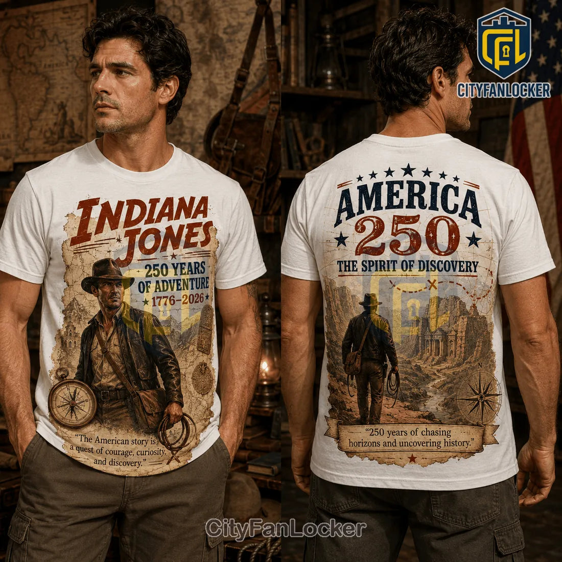 Indiana Jones x America 250 Anniversary Cotton T-Shirt