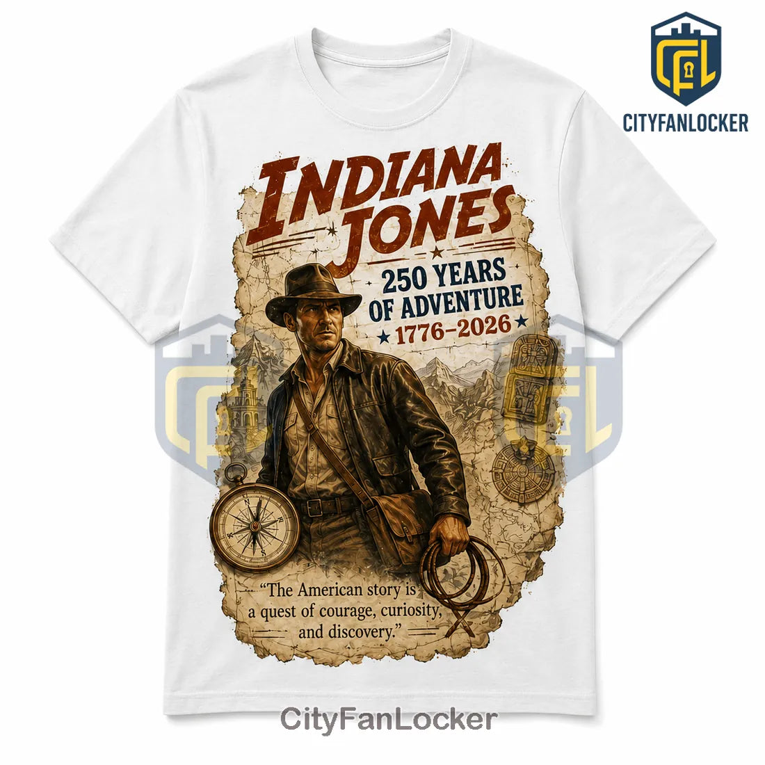 Indiana Jones x America 250 Anniversary Cotton T-Shirt