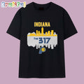 Indiana Pacers Cities the 317 Nba Playoffs 2025 Skyline T Shirt