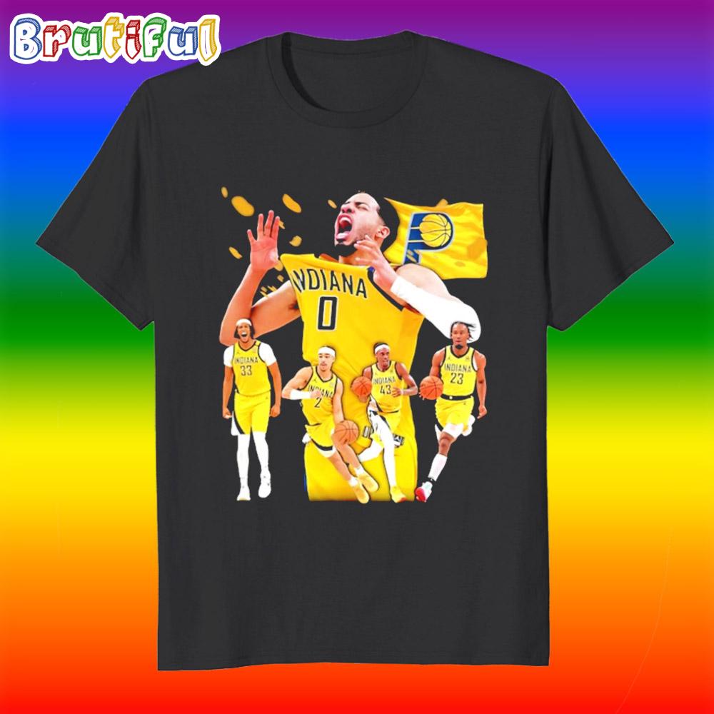 Indiana Pacers Player Collage 2025 Nba Playoffs T Shirt