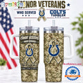 Indianapolis Colts 2026 NFL Honor Veterans Camo Stanley Tumbler