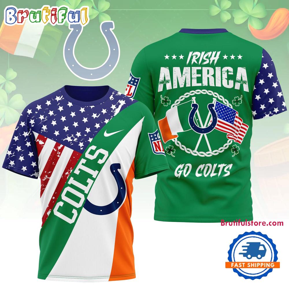 Indianapolis Colts 2026 NFL Irish America Limited Edition 3D T Shirt