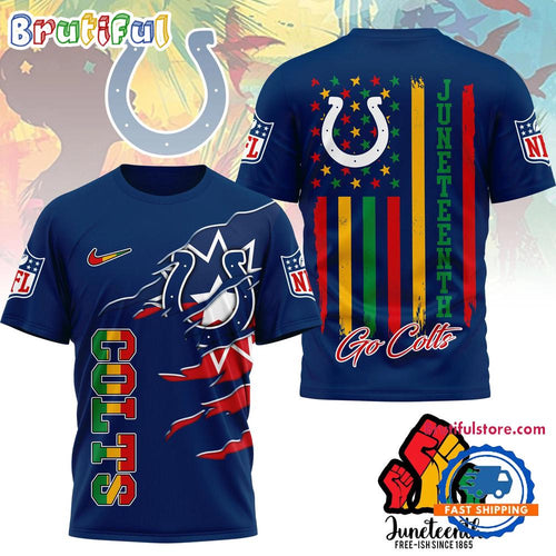 Indianapolis Colts 2026 NFL Juneteenth Freedom Limited Edition 3D Shirt