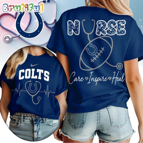 Indianapolis Colts 2026 NFL Nurse Care Inspire Heal Unisex 3D Shirt