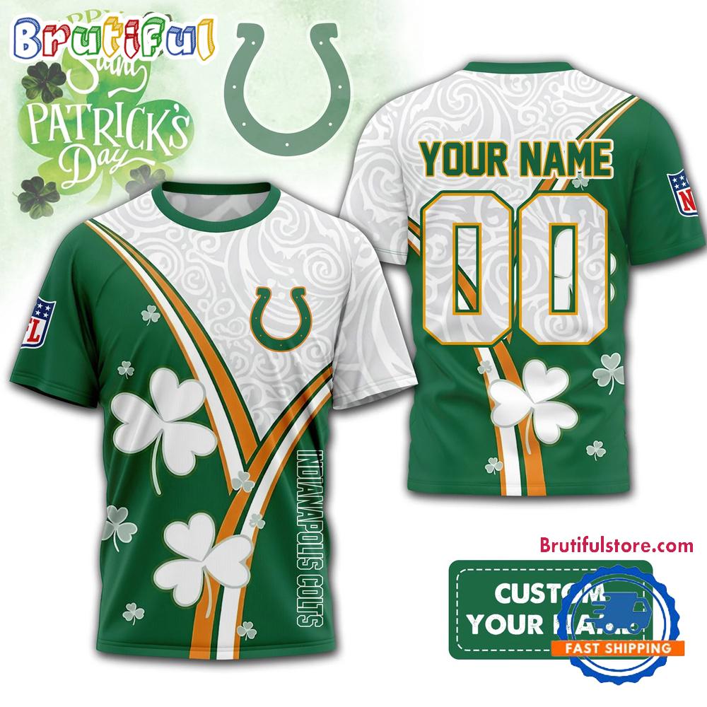 Indianapolis Colts 2026 NFL Personalized Happy St. Patrick’s Day 3D Shirt