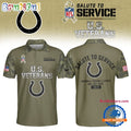 Indianapolis Colts 2026 NFL Thank You For Your Service US VETERANS Polo Shirt