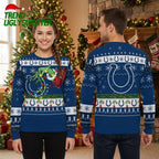 Indianapolis Colts Grinch Hand Holding Football Ugly Christmas Sweater