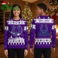Indianapolis Colts Horseshoe Snowflake Ugly Christmas Sweater Game Day Gift
