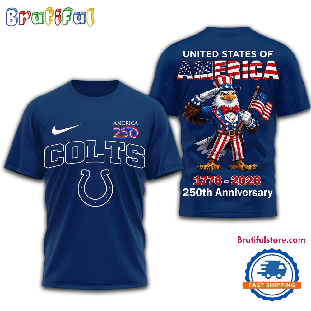 Indianapolis Colts NFL United States of American 250th Anniversary 3D T Shirt
