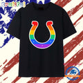 Indianapolis Colts Rainbow Horseshoe LGBTQ Pride Logo Football League Team T Shirt