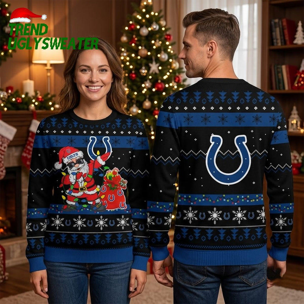 Indianapolis Colts Santa Claus Gift Sack Ugly Christmas Sweater