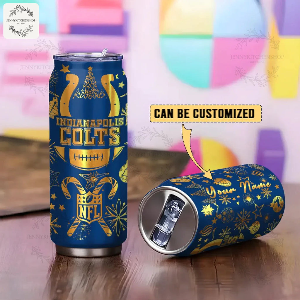 Indianapolis Colts x Christmas Can Shaped Tumbler