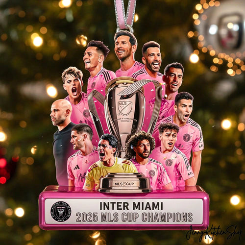 Inter Miami 2025 MLS Cup Champions Team Ornament