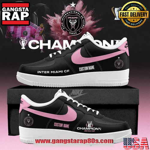 Inter Miami CF 2025 MLS Cup Champions Custom Air Force 1 Running Sneakers Shoes