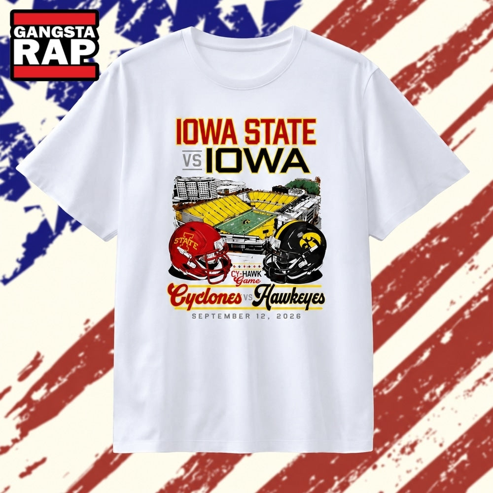 Iowa Hawkeyes Football Cy Hawk Series vs Iowa State Cyclones T Shirt