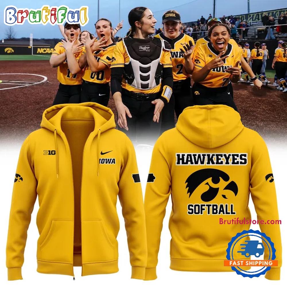 Iowa Hawkeyes Softball Team Player 2025 New Zipper Hoodie