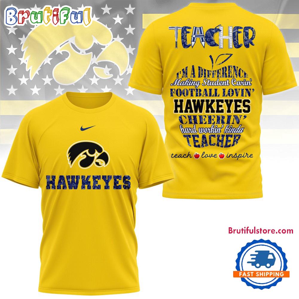 Iowa Hawkeyes Teacher Pride Unisex 3D Shirt