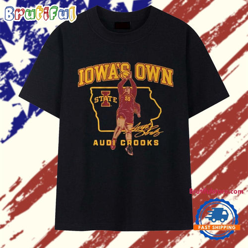 Iowa State Basketball Audi Crooks State Star T Shirt