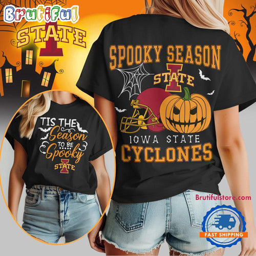 Iowa State Cyclones 2025 NCAA Halloween Spooky Season Vintage T Shirt