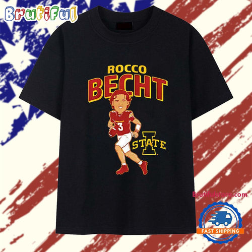 Iowa State Cyclones Football Rocco Becht Caricature T Shirt