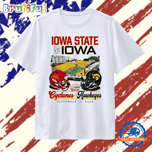 Iowa State Cyclones vs Iowa Hawkeyes Cy Hawk Game September 12 2026 T Shirt