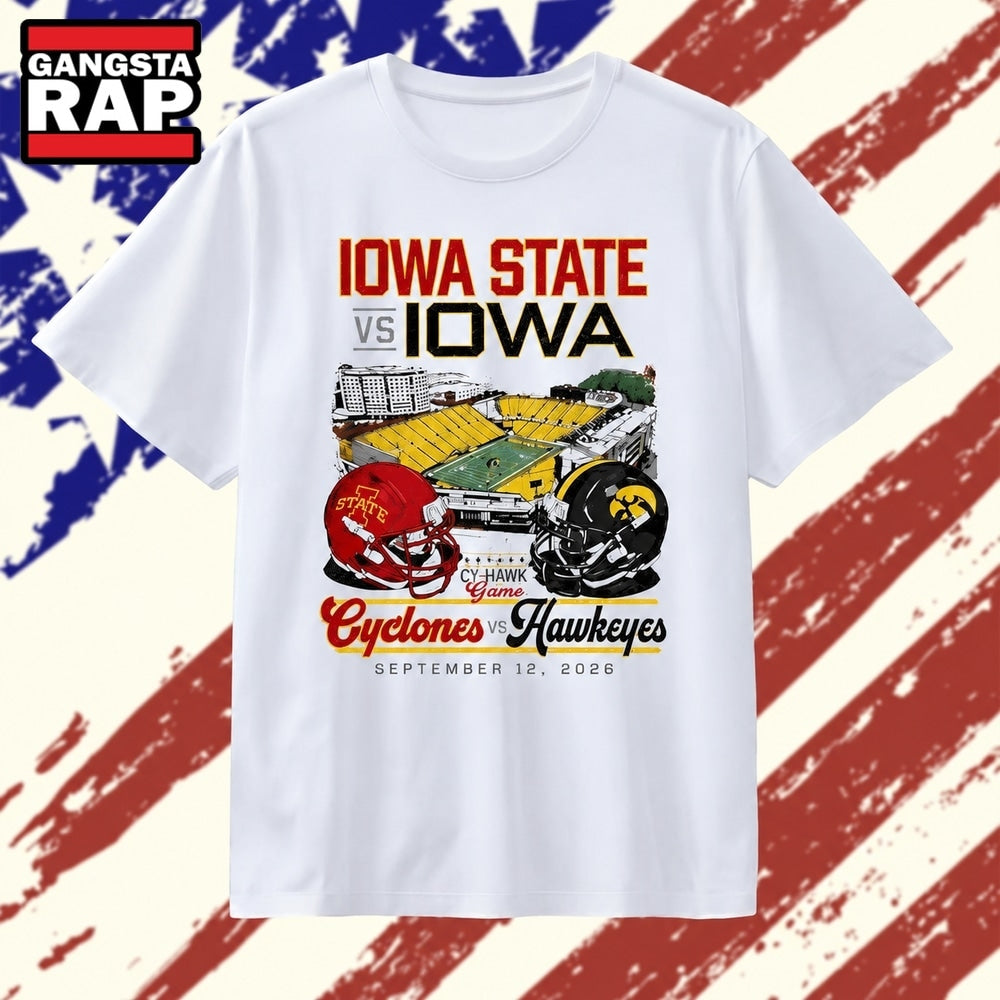 Iowa State Cyclones vs Iowa Hawkeyes Cy Hawk Game September 12 2026 T Shirt