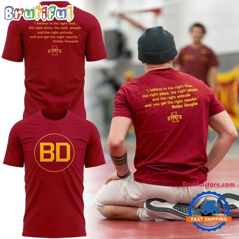 Iowa State Cyclones Wrestling Bobby Douglas Tribute Special Edition Hoodie T-Shirt