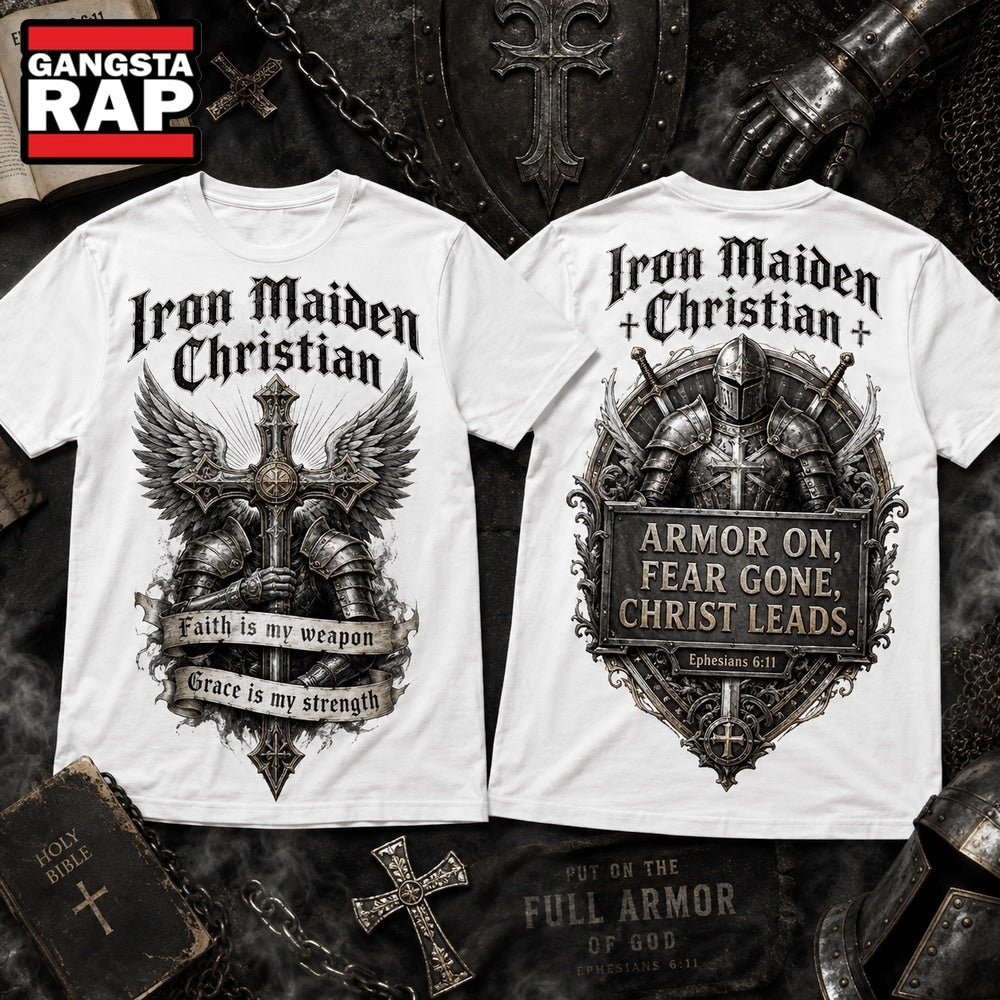 Iron Maiden Christian Armor On Fear Gone 3D Shirt Hoodie T-Shirt