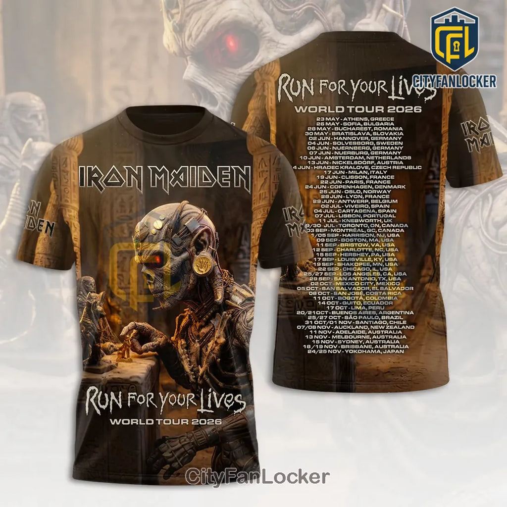 Iron Maiden Run For Your Lives 2026 Tour Graphic Hoodie