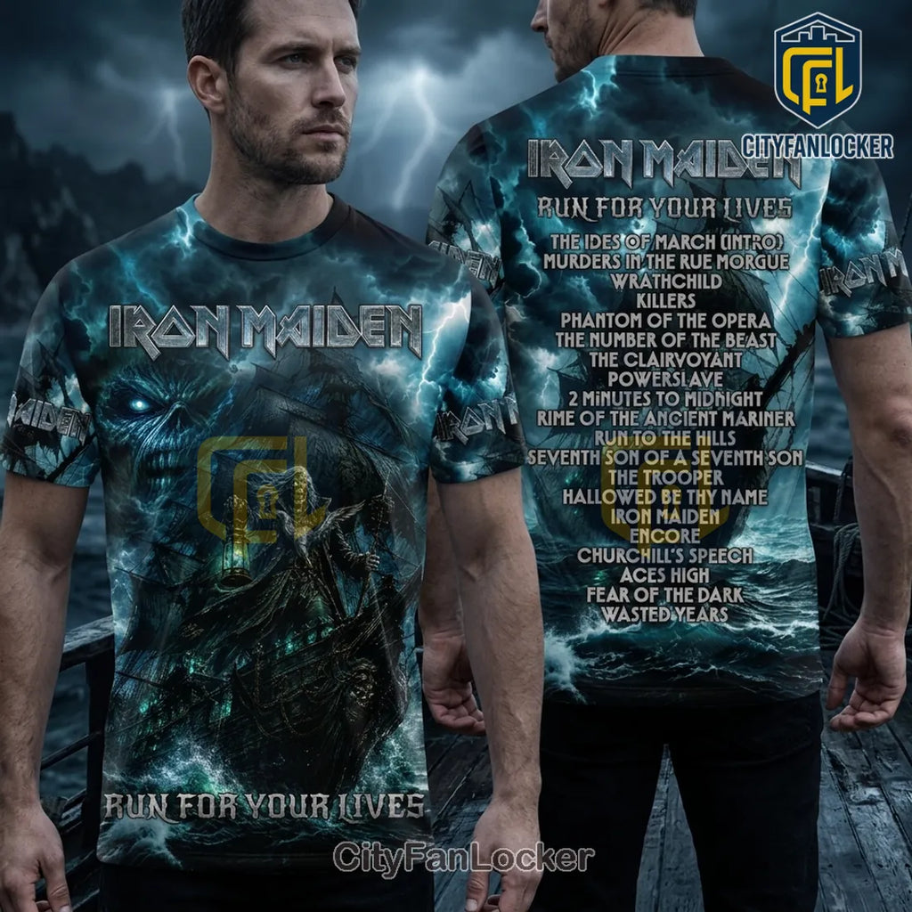 Iron Maiden Run For Your Lives Tour 2026 Band T-Shirt