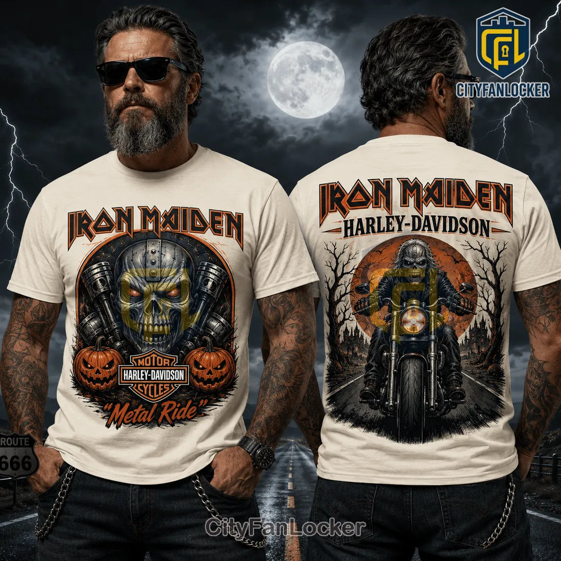 Iron Maiden x Harley-Davidson Halloween T-Shirt 2026
