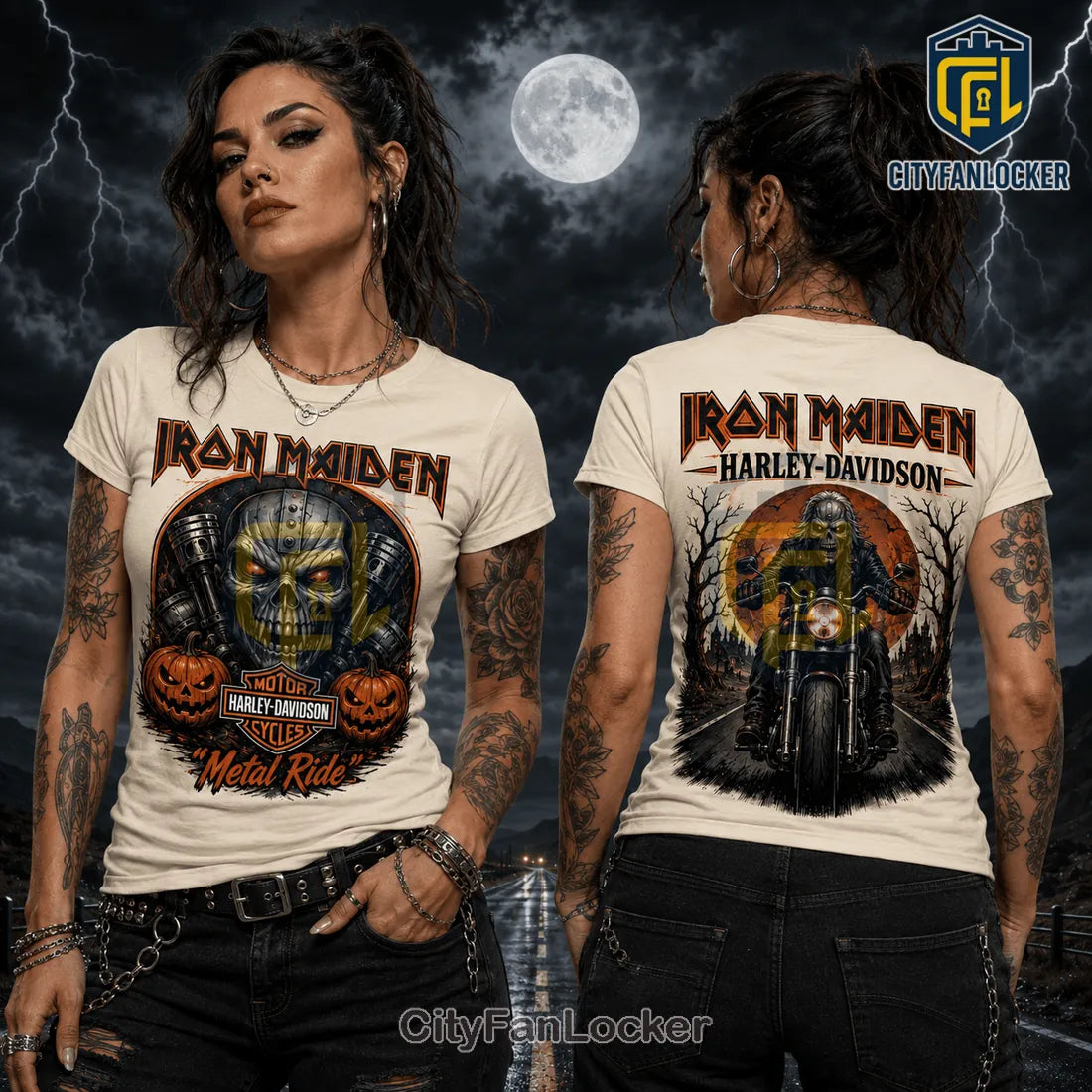 Iron Maiden x Harley-Davidson Halloween T-Shirt 2026