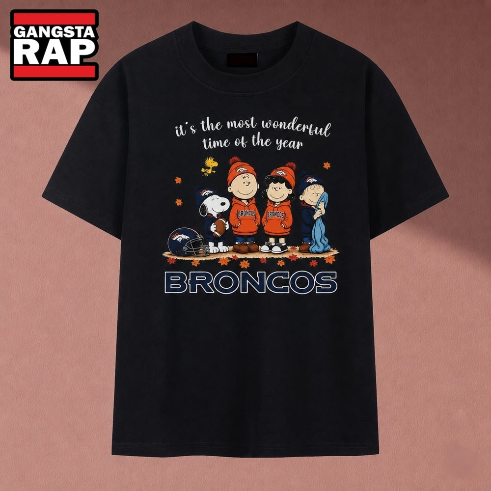 It’s The Most Wonderful Time Of The Year Denver Broncos Peanuts T Shirt, Music 2D Shirt