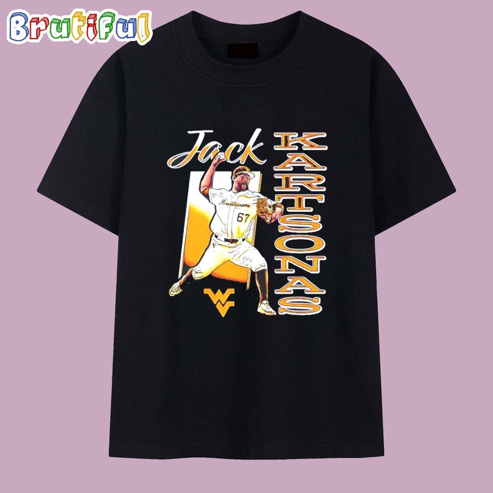 Jack Kartsonas West Virginia Baseball Portrait T Shirt