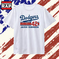 Jackie Robinson Los Angeles Dodgers 42 signature T Shirt