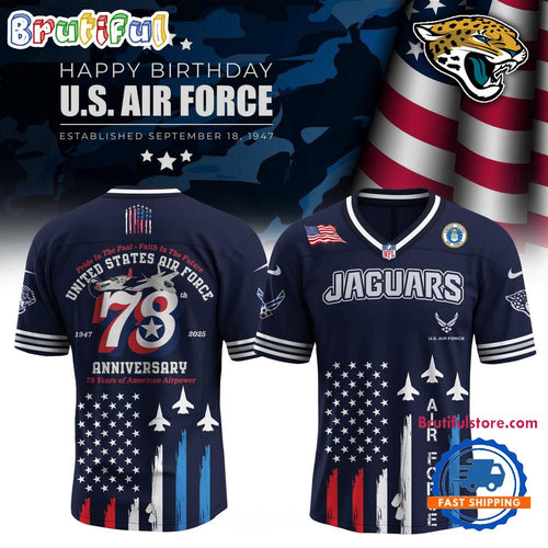 Jacksonville Jaguars 2025 NFL US Air Force Birthday Football Jersey