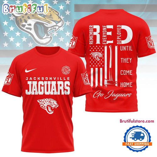 Jacksonville Jaguars 2026 NFL Red Friday Firefighter Limited Edition 3D Shirt