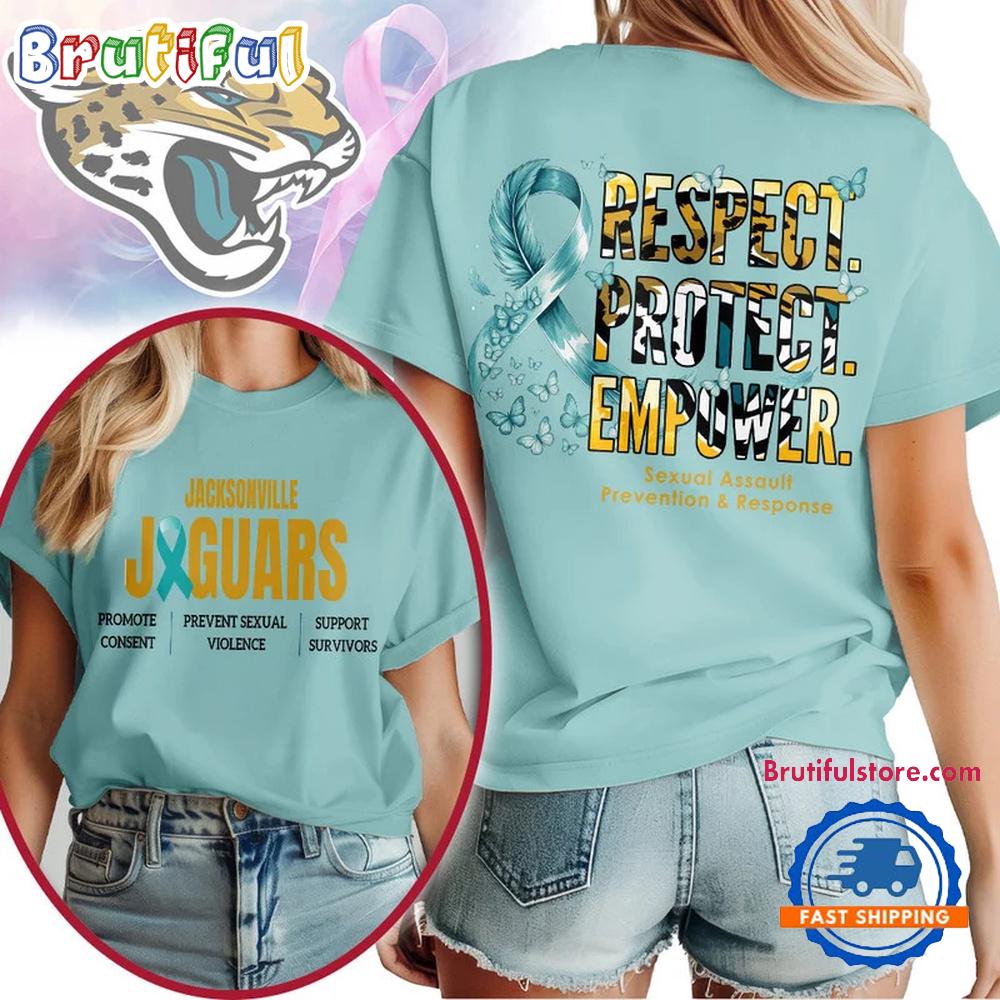 Jacksonville Jaguars 2026 NFL SA Prevention Month Unisex 3D T Shirt