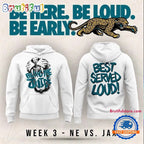 Jacksonville Jaguars Bring The Juice, Best Served Loud 2026 White Hoodie T-Shirt