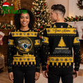 Jacksonville Jaguars Custom Name Snowflake Pattern Ugly Christmas Sweater
