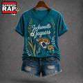 Jacksonville Jaguars NFL Floral Garden V Neck T Shirt