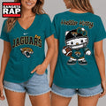 Jacksonville Jaguars NFL Hello Kitty Football V Neck T Shirt