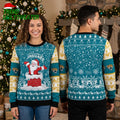 Jacksonville Jaguars Santa Coming Down Chimney Ugly Christmas Sweater